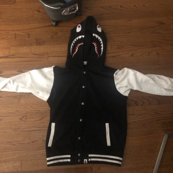 Bape baseball jacket Shark zip